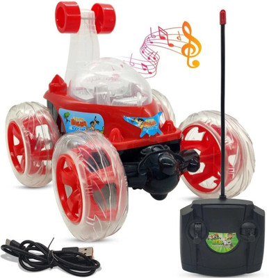 Kid Kraze Ben 10 Remote Control Rechargeable 360 Degree Stunt Car Chota Bheem Car (Red)(Red)