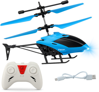 Prikuna RC Helicopter with Hand Gravity Sensor, Flying Toy with 3D Light & Safety Sensor(Blue, Red, Yellow)
