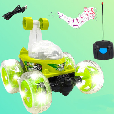 APJ enterprise Remote Control Rechargeable 360° Twisting Stunt Car for Kids Multicolor(Multicolor)