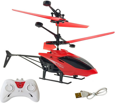 TONDAK Exceed Flying Helicopter Infrared Hand Sensor With 3D Light, Remote Control(Red)