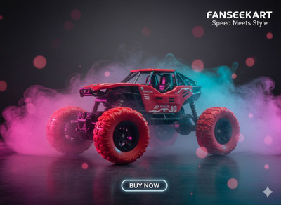 FANSEEKART Remote Control Drift Car with Real Smoke & Headlights – Perfect Kids Gift(Red)
