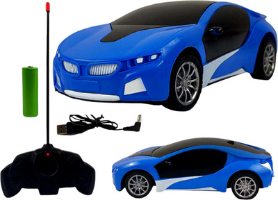 Wishkart 1:22 Scale Rechargeable Remote Control Famous Sports Car with 3D Lights on Roof(Multicolor, Blue)