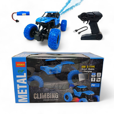 ZODZE Metal Body Rechargeable Remote Control Rock Crawler Car for kids_C10(Blue)