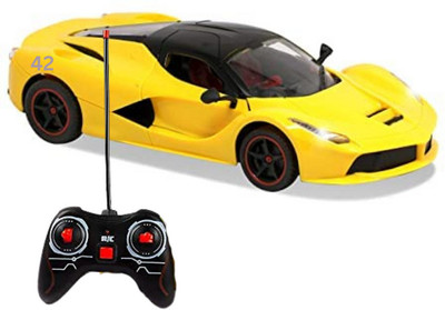 SNM97 Rechargeable Ferrari Style Remote Control Car With Opening Doors_RAC-30(Yellow)