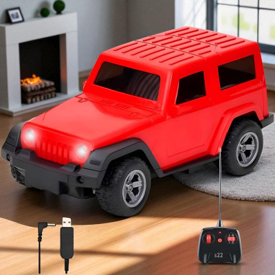Just97 Remote control Thar Rechargable RC Toys For Kids With Music_I43(Red)