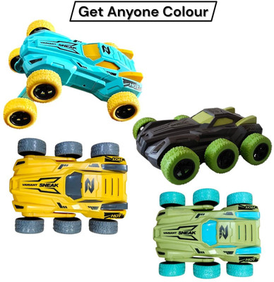 Rattan Traders Best Quality(pack of 2) monster rock Truck/crawler/6 wheel stunt car(Random Colour)