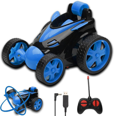 Chigy Wooh Remote Control Stunt Car Vehicle 360 Rotating Rolling(Blue)