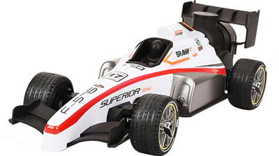 NUTRAISIO F1 Formula High Speed Racing Remote Control Fast Car With Spray Light (White)(White)