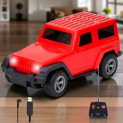 Just97 Remote control Thar Rechargable RC Toys For Kids With Music_I33(Red)