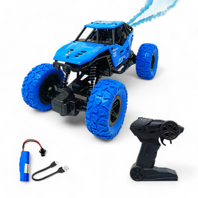 ZODZE Wireless Remote Control Rock Crawler Car with Metal Body and Smoke Effect_017(Blue)