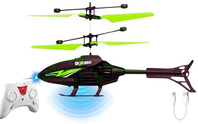KRIMION Flying Helicopterr,Remote Control Helicopterr for 6 + Years Boys Indoor(green black)