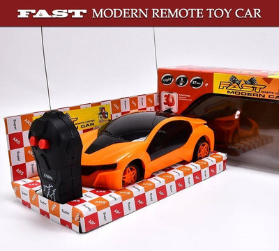 Vastate Remote Control Racing Car With 3d Lights - High-speed RC Toy For Kids & Adults(Orange)