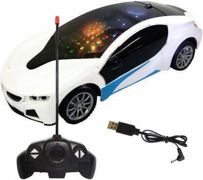 Skyler Collection Skyer Collection 3D Light Famous Electronic RC Radio Remote Control Speed car(White)