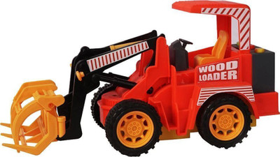 Gurukrupa Guru Krupa Musical Friction Wood Loader for Kids- Music and Light , JCB -Truck.(Red)