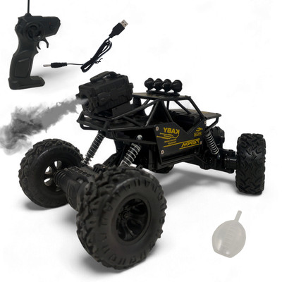 fizz 4x4 kids Toy Rock Car Black With Remote Control And Mist Smoke(Multicolor)
