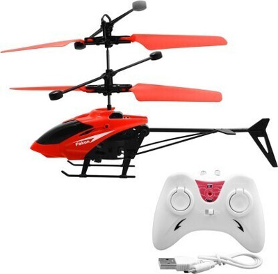 kdsn Remote Control Indoor Helicopter with Infrared Sensor (Red)(Multicolor)
