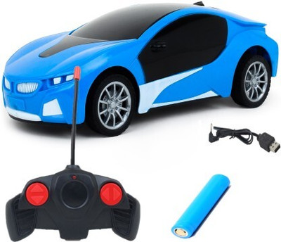 Skyler Collection Skyer Collection Famous Car Remote Control 3D Car with LED Lights, Chargeable(Blue)