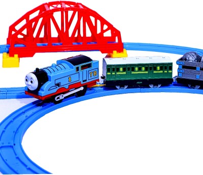 VIDGY Battery Operated Big Thomas Train Toy Track Set for Kids Sound with Lights(Multicolor)