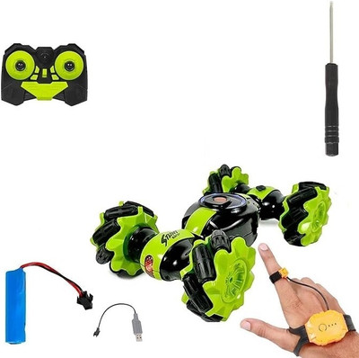 SHAILRON Stunt Car Toy with Gesture Sensing Twist and 2.4G Remote Control , Double-Sided(Color May Vary, (1 month Warranty))