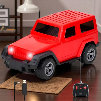 Just97 Remote control Thar Rechargable RC Toys For Kids With Music_I94(Red)