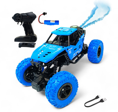 FANSEEKART Metal Body Rechargeable Remote Control Rock Crawler Car for kids_C27(Blue)