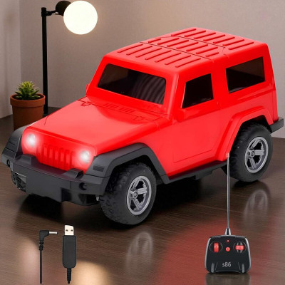 Just97 Remote control Thar Rechargable RC Toys For Kids With Music_J14(Red)