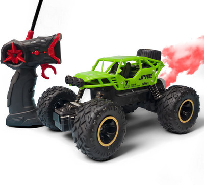 Mazedar play Offroader High Speed RC Car with Smoke Spray and Light(Green)