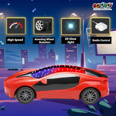Kid Kraze Wireless Remote Control Fast Modern Car With 3D Light_R01(Red)