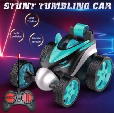 Skyler Collection Skyer Collection R/c Stunt Car Vehicle 360°Rotating Control Electric Racing Car(Blue)