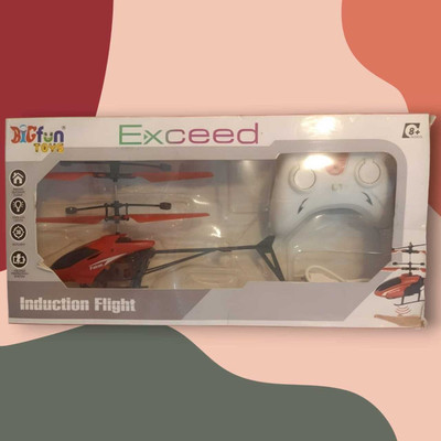 FUNKIDS Mini sensor Helicopter Aircraft Flashing Light TOY With Remote (Red)R-39(Red39)