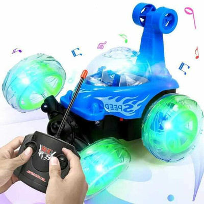 Razz BAzz FK_Rechargeable Remote Control 360 Degree Rollinrg Stunt car (Multicolou)(Multicolor)