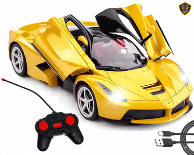 SNM97 Rechargeable Farrari Style Remote Control Car With Opening Doors_RAC-36(Yellow)