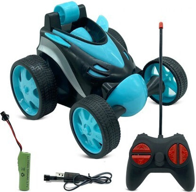 Skyler Collection Skyer Collection Stunt Car with Remote Control Battery and Charger Boys Toys(Blue)