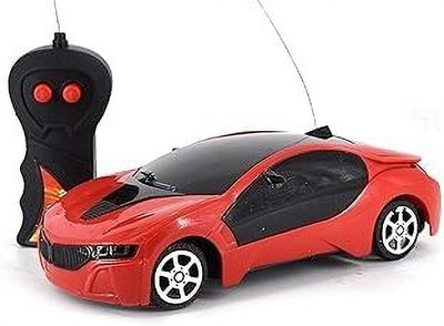 HouseOfCommon 2 Function 3D Light & Fast Speed Mini Remote Control Racing car for Kids(Red)