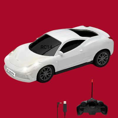 AS TRADERS Famous Car Rechargeable Remote Control Toy W37(White)