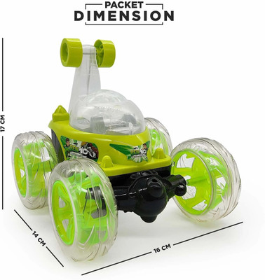 JOYWHIZ Best Stunt Car 360° Twisting Remote Control for Kids Music ,Lights_198(Multicolor)