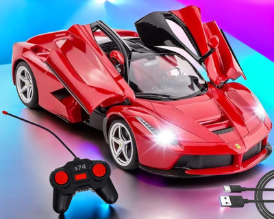 Mahi Zone Rechargeable Farrari Style Remote Control Car With Opening Doors_RAC-C75A(Red)