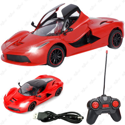 Toyco 1:16 Scale Rechargeable Super Car with Openable Doors & Lights Sports Remote Car(Red)