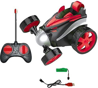 TOYHUNT Remote Control RC Stunt Car Vehicle 360° Rotating(Red)