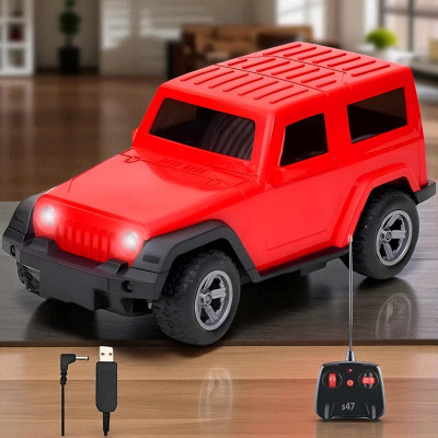 Just97 Remote control Thar Rechargable RC Toys For Kids With Music_I70(Red)