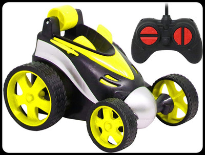 U.R.M. Enterprises RC Car Tumbling Stunt Dump Truck 360 Degree Rotating Remote Control Toy_new949(Yellow)