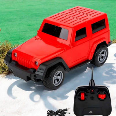 Just97 Remote control Thar Rechargable RC Toys For Kids With Music_F22(Red)