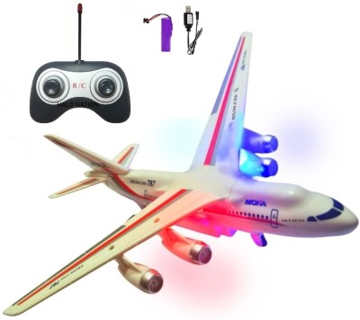 HALO NATION Remote Control Airbus 787 Boing RC Airplane Jet Aircraft Rechargable Battery(White)