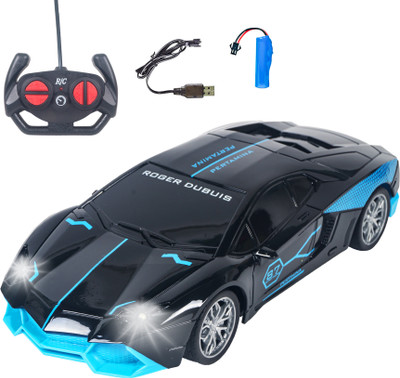 WISHKEY Remote Control Super High Speed Racing Car With Stylish Looks & Modern Design,RC Vehicle Toy For Kids(Black, Blue)