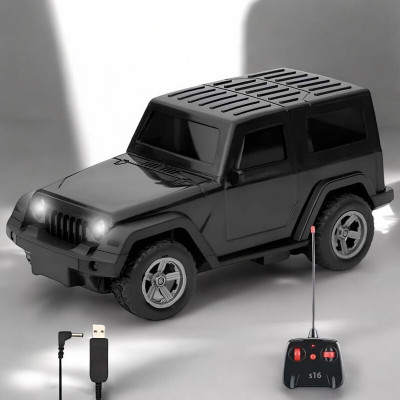 Just97 Remote control Thar Rechargable RC Toys For Kids With Music_E23(Black)