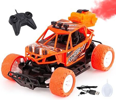 Nickspool RC Stunt Car Water Mist Spray Smoke Rock Crawler USB Rechargeable High Speed(Multicolor)