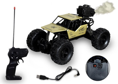 Pepstter Remote Control Rock Crawler Mist Smoke Spray Function High Speed 1:18 RC Car(2WD Off Road Monster Truck Rock Climbing Car Toy for Kids, (Color May Vary))