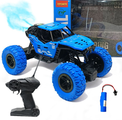 Aavkar creation Remote Control Metal Car for Kids &Mist Smoke Effect Monster Truck Rock crawler(Blue)