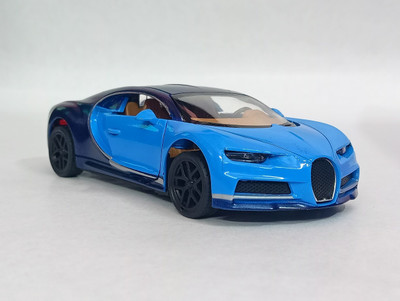 RAMSHREE Blue Bugatti Chiron Style Die-Cast Metal Car Toy(Blue)