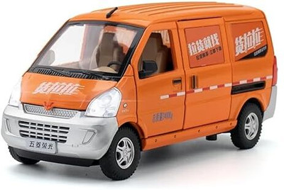 Navrangifashion Navrangi Die-Cast 1:24 Scale Metal Sports Car Model with Pull Back Action(1:24 Wuling Postal Van)
